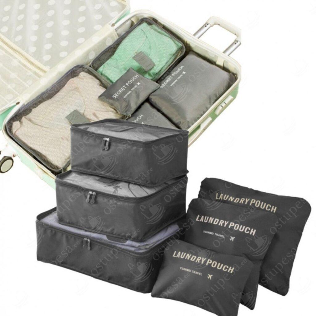 Kohvri sisu organiseerija, 6 erinevat suurust pakis