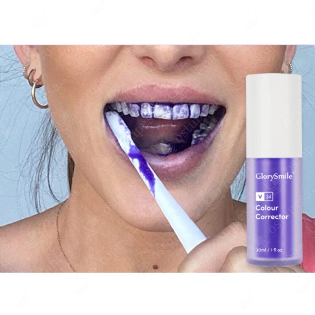 Valgendav hambapasta, lilla, 30 ml, GlorySmile