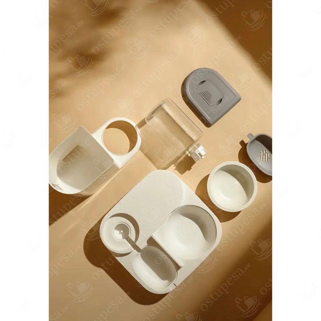 2-ühes lemmiklooma toidunõu, hall