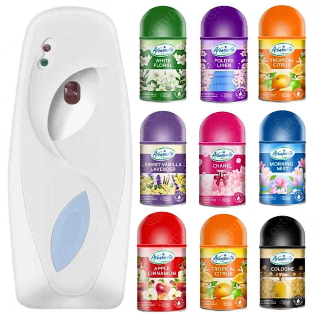 12-osaline täitepudelite komplekt automaatsele õhuvärskendajale, 12 x 250 ml