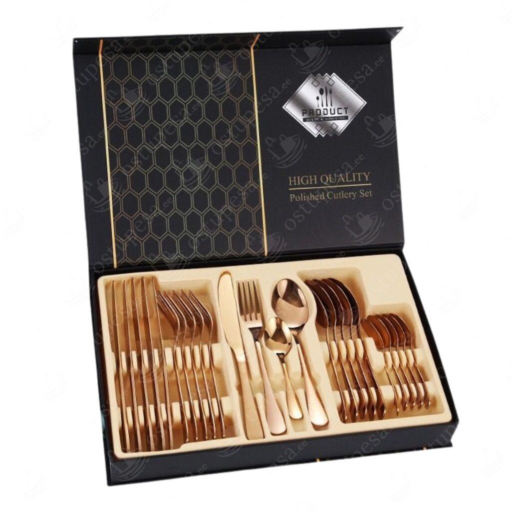 24-osaline söögiriistade komplekt, kinkekarbis