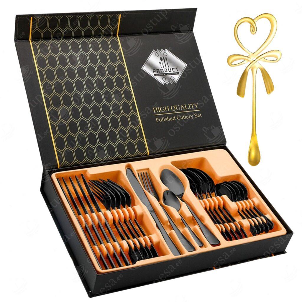 24-osaline söögiriistade komplekt, kinkekarbis