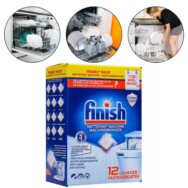 Finish nõudepesumasina puhastustabletid, 12 tk pakis