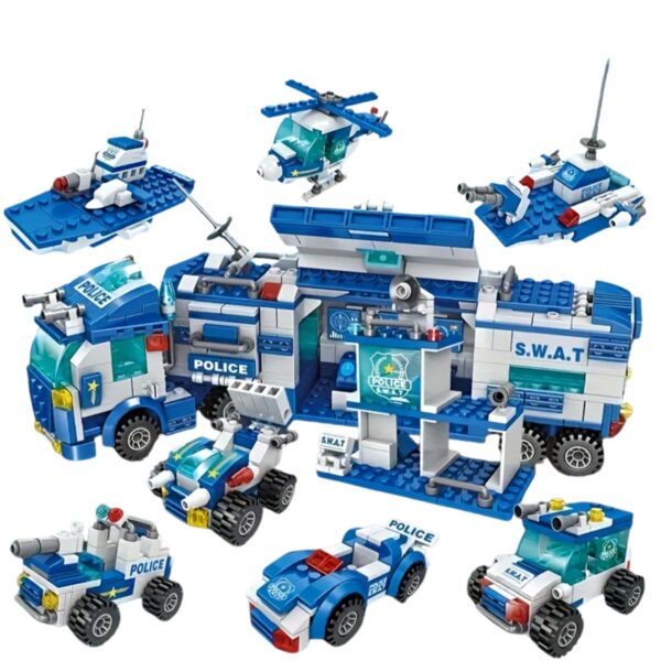 8-ühes klotside komplekt, politseiauto